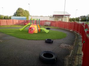 Outdoor play area cawdor community centre